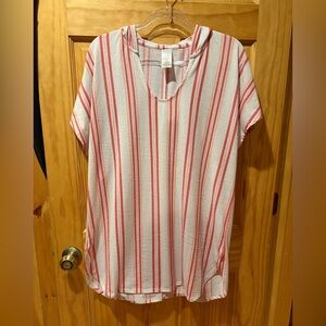 Time and Tru hooded, striped cover-up